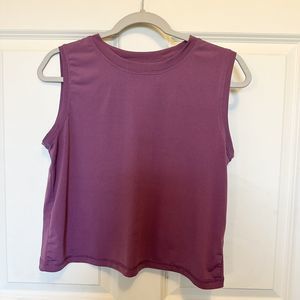 Zyia active Cropped Tank Womens Medium Athletic Sleeveless Split Back